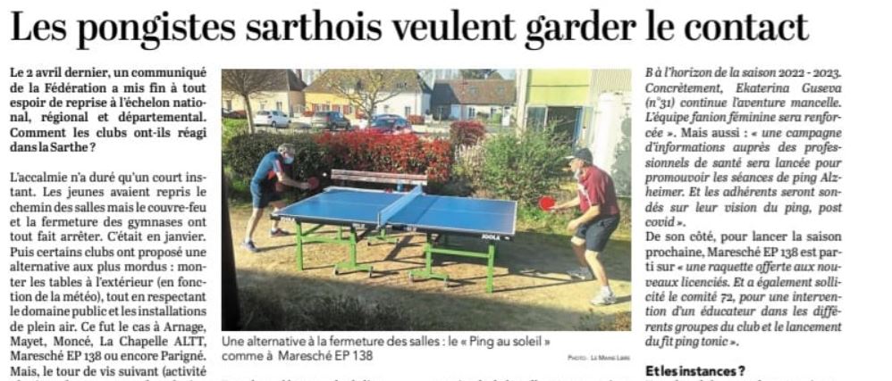 La revue de presse des mois de mars et avril 2021