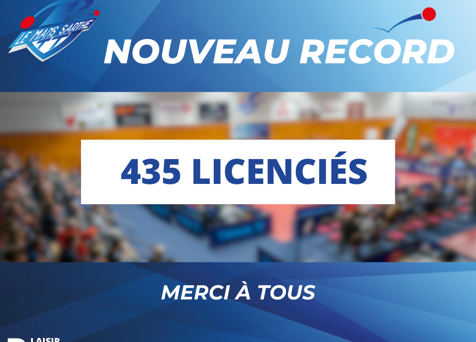 Nouveau record de licenciés
