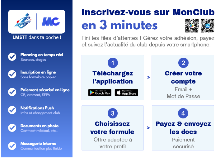 Inscriptions pour la saison 2026-2027